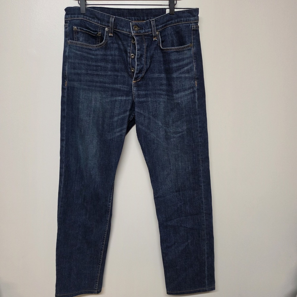 rag & bone Men's Slim Straight Jeans - Dark Blue Indigo